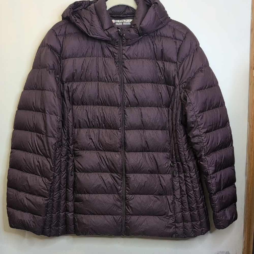 Heatkeep Women's Purple Lightweight Puffer Jacket 1X